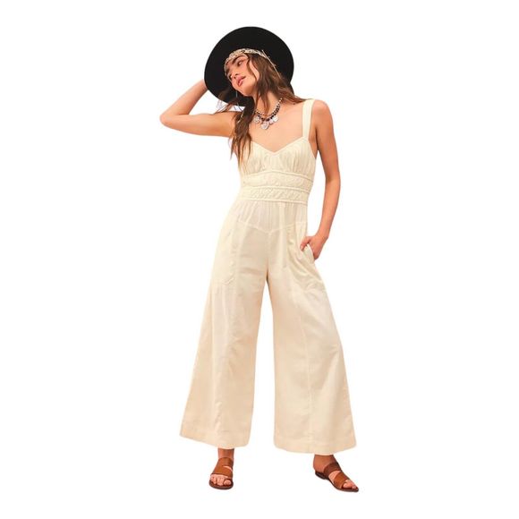 Free People Size Large‎ After All Ruched One Piece Jumpsuit - Picture 1 of 16